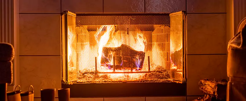 Mendota Hearth Landscape Fireplace Installation in Springdale, New Jersey